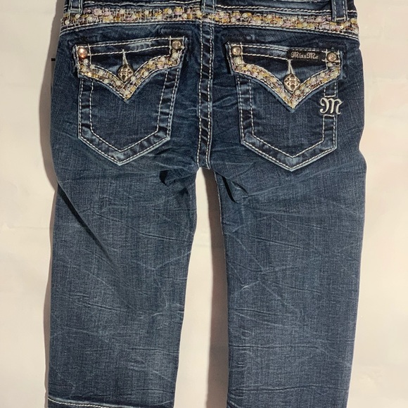 🔥 Miss me denim CAPRIS bling teens girls 8 NWT - Picture 5 of 8